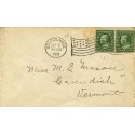 Boston MA Flag 1910 Cavendish Vermont Oval cancel on cover