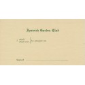 #UY7 Preprinted postal reply card Ipswich Garden Club 1927 unused