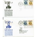 #1125-6 Jose San Martin Group of 2 colors Anderson cachet First Day covers