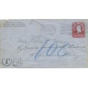 Seattle Washington 1906 to Florence Italy 2c Postal envelope Postage Due 15 centines cover is beat up a bit