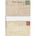 2 Somerset Pennsylvania Flag cancels on Card & cover 1909 & 1911