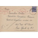 Munich Germany US Civil Censorship cancel 1947 after the war to New York nice example of this cancel