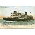 Whaleback Steamer Christopher Columbus Postcard St. Louis Missouri Columbia Machine cancel Type A Dial with Stars