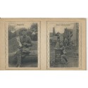World War I Postcard unused Soldiers Holding Bombs