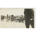 World War I real photo Postcard Heavy Artilliary Gun & Ammo