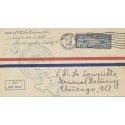 1926 First Flight Chicago Dallas Texas Route Magenta American Service Marking Flag cancel back Scarce