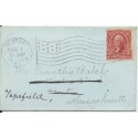 Newport Rhode Island Flag cancel 1903 Forwarded Boston to Topsfield to Franklin Balch