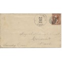 South Abington MA 1885 cancel inverted Day & Scarce Boston Transit American Machine cancels 85-5 on cover