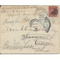 Topsfield Massachusetts to Savannah GA forwarded to Birmingham Alabama 1907 cover & Letter