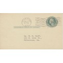 UY7 Postal card with reply 1920 St. Louis MO Ovarian Therapy Dr. Henry Harrower