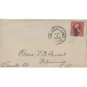 Ind & Bri Junc RPO on cover 1892 to Fleming PA misspelled Bri for Branch nice cancel