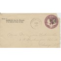 Marshall Wisconsin 1894 to Chicago IL AMS Dial (2) very scarce on 2c Columbian postal envelope