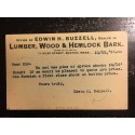 Postal card Boston Massachusetts Edwin H. Buzzell Lumber 1896 Advertising card Flag cancel