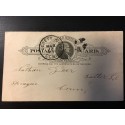 Jewett City Connecticut DPO cancel 1891 Postal card