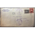 Thos C. Davis Attorney Massillon Ohio 1908 Registered cover Double Box cancel damaged left edge