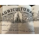 Agricultural Insurance Co of Watertown NY 1880 Advertising cover with large Policy enclosure