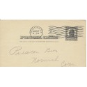 National Lead Co. New York Norwich CT Flag cancel 1908 Postal card