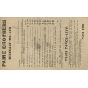 Paine Brothers Merchant Millers Wisconsin 1893 Price List Postal card