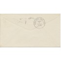 Worcester Massachusetts Oval cancel on Postal Envelope 1c Franklin