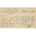 AF Buchanan & Sons Enameled Carriage, Table & Shelf Oil Cloths New York Advertsing Postal card 1900 to East Hampton Connecticut