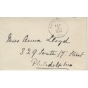 Rosemont Pennsylvania 1907 no stamp to Philadelphia