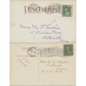 Group of 4 Waterville Maine Postcards with Flag cancels on back 1910-15