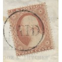1857, 3¢ dull red, type III (Scott 26), 3¢ (26) tied by "Paid" in circle with Gardiner ME cds, on partially printed insurance policy addressed to Waldoboro ME, F.-V.F. be