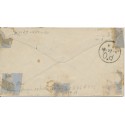 3c Green Washington postal envelope wedges fancy cancel fine strike