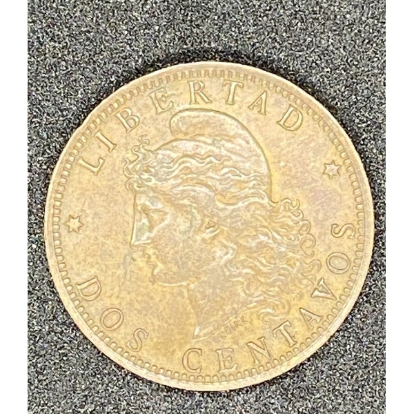1890 Libertad Argentina Dos Centavos ( 2 Cents ) Coin Great Condition