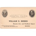 Preprinted 1c McKinley Postal card William Morris 1907 Executive committee Reelection as Tammy Hall Leader New York