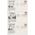 Sets of 3 Jimmy Carter & Walter Mondale Inauguration Day covers Aristocrats cachet 1/20/1977