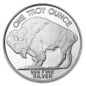Tube of 20 1 Oz Silver Round - Buffalo Indian .999 Fine Silver by Highland Mint