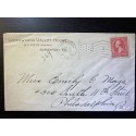 Lackawanna Valley House Scranton Pennsylvania corner card 1898 Flag cancel on cover Barry Machine cancel back