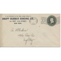 Knapp Rubber Binding Co. New York Advertising cover 1910 Postal Envelope 1c Franklin