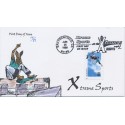  #3321-4 Xtreme Sports set of 4 Hand Painted NF Neal Faircloth cachet First Day cover only 39 made 