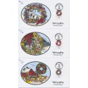 #3245-8 Christmas Wreaths set of 4 Hand Painted NF Neal Faircloth cachet First Day covers only 40 made