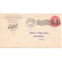 Dunkirk Shirt Company corner card Advertising cover 1908 Machine cancel with Cobbleskill NY back cancel