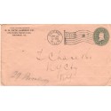 D.S. Pate Lumber Chicago IL Corner card 1900 Flag cancel (30) New York Barry Machine cancel on back