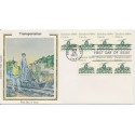 #1898 Handcar 1880's Colorano Silk cachet First Day cover Transportation series