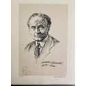 Set of 5 Harry Houdini Magician Prints signed & Remarqued by Artist Barry Simon 13.5X11