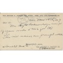 Arthur C. Harvey Co Steel, Iron Boston MA 1907 Postal card 1c McKinley