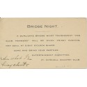 Covington Kentucky 1898 Postal card Bridge night announcement on back at the Ft. Mitchell Country Club 