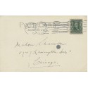 Post Office Milwaukee Wisconsin Postcard Chinese Writing on side 1905 Chicago Received 