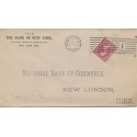 Bank of NY National Banking Association corner card 1893 Michine cancel New London CT recd 