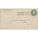 J. Harmanus Fisher & Son Baltimore Maryland corner card cover Machine cancel (1) 1c Postal envelope