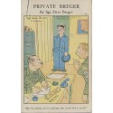 Private Breger World War II Postcard has crease across card but nice cartoon 1943 Church Sta Annex cancel