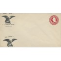 2c Postal Envelope unused Eagle & Flag return in 5 days L.T. Kinnett Bucyrus Ohio