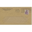 #724 William penn 1932 Mail Early for Christmas Brooklyn Trust CO windowed envelope