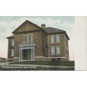 Pittsfield Maine Grammar School Building Postcard 1912 Flag cancel
