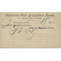 Boston Massachusetts 1878 (13) Duplex on Postal card National Hide & Leather